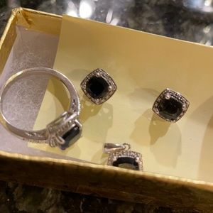 Sterling-onyx set